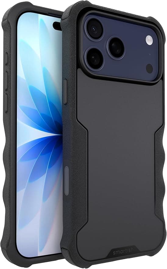 Smartish® iPhone 17 Pro Max MagSafe Case - Gripzilla Protective Magnetic Case [Rugged + Tough] Heavy Duty Grip - Drop Tested Military Grade Protection for Apple iPhone 17 Pro Max - Black Tie Affair